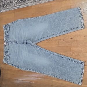 SO BRAND WOMEN'S JUNIOR PLUS LIGHT BLUE "HIGH RISE 90'S STRAIGHT JEANS " SIZE 22